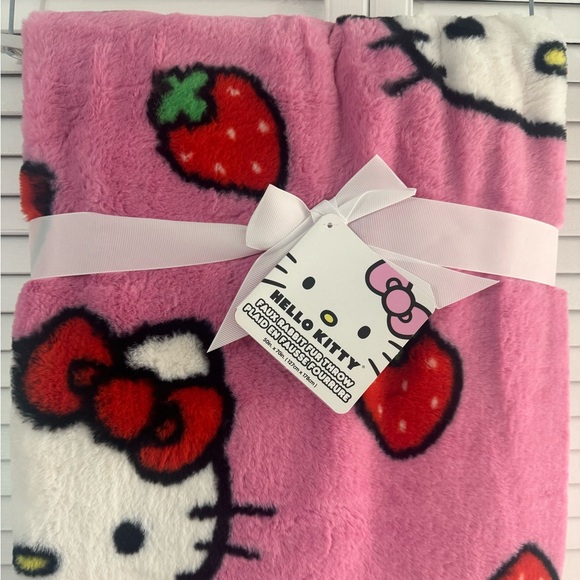 Sanrio Other - Hello Kitty Pink Strawberry Throw Blanket